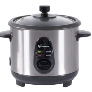 LP Living Plus Electric Rice Cooker, Non Stick Coating, One Touch Button (0.6L/3Cup)