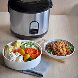 IMUSA USA GAU-00028 Electric Rice Cooker 10-Cup Uncooked Rice (20-Cup Cooked Rice), Stainless Steel