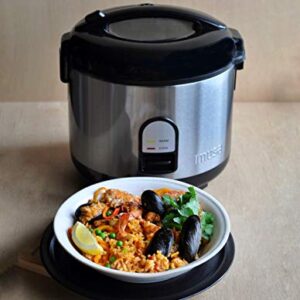 IMUSA USA GAU-00028 Electric Rice Cooker 10-Cup Uncooked Rice (20-Cup Cooked Rice), Stainless Steel