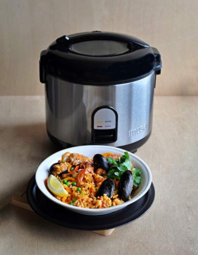 IMUSA USA GAU-00028 Electric Rice Cooker 10-Cup Uncooked Rice (20-Cup Cooked Rice), Stainless Steel