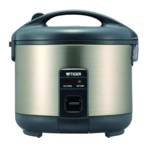 tiger stainless steel 8-cup conventional rice cooker (urban satin) non-stick surface