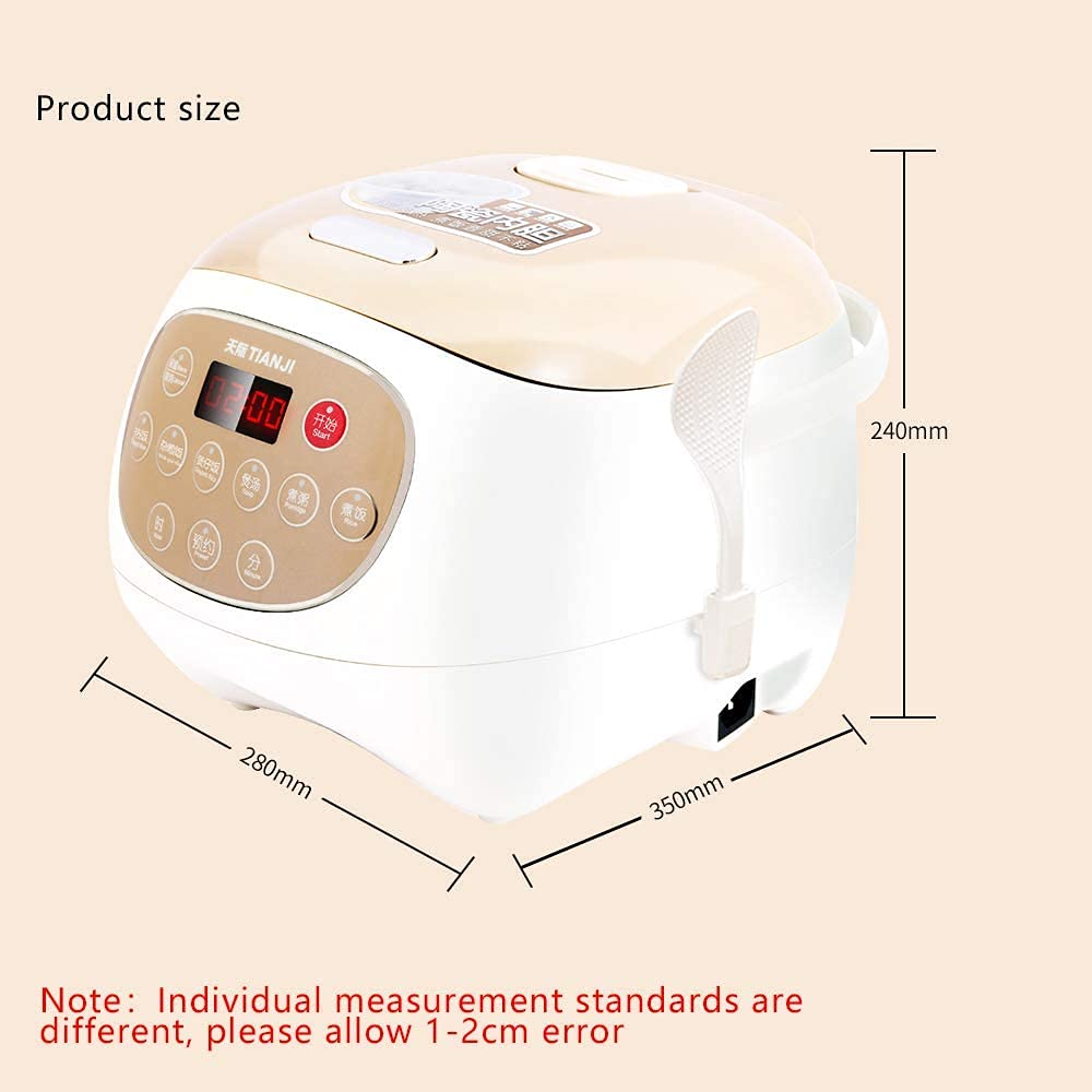 Tianji Electric Rice Cooker FD30D with Healthy Non-stick Ceramic Inner Pot, 6-cup(uncooked) Makes Rice, Porridge, Soup,Brown Rice, Claypot rice, Multi-grain rice,Multicook Function with LED Display, 3L, White