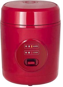 yamazen rice cooker 0.5 to 1.5 cup small mini rice cooker red yje-m150 (red)