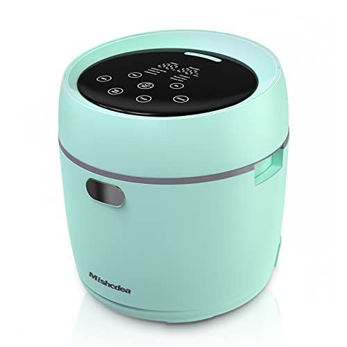 Mishcdea Smart Mini Rice Cooker 3 Cups Uncooked, One-Touch Small Rice Cooker 6 Cups Cooked, Personal Rice Multicooker Steamer With Non-Stick Inner Pot Delay Timer & Keep Warmer, For 1-2 People, Aqua