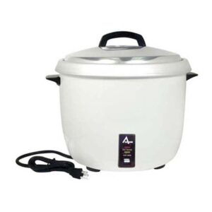 adcraft rc-0030 premium 30-cup commercial electric rice cooker, 1650-1800w, 110-120v, nsf, stainless steel,clear