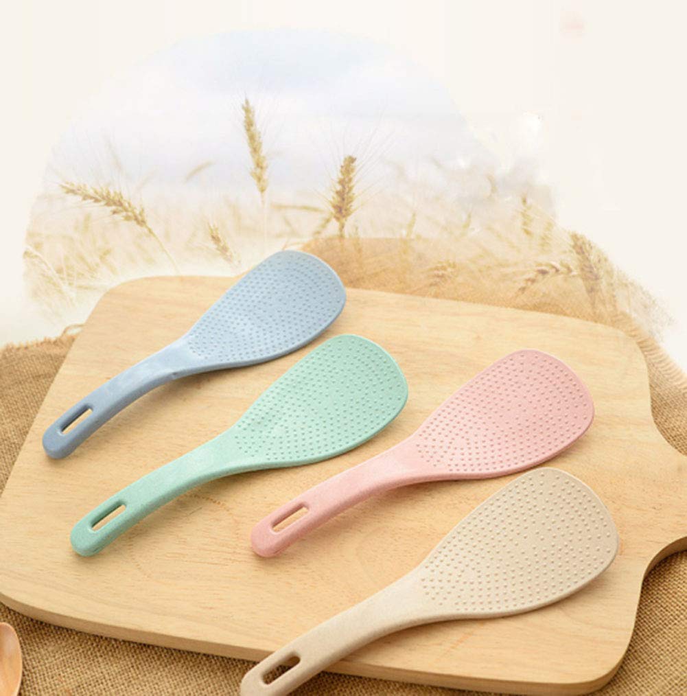 WOIWO 4 PCS Creative Kitchen Rice Scoop With Wheat Straw Rice Spoon Tableware Electric Rice Cooker Rice Shovel Electric Rice Cooker Rice Shovel