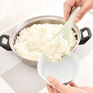 WOIWO 4 PCS Creative Kitchen Rice Scoop With Wheat Straw Rice Spoon Tableware Electric Rice Cooker Rice Shovel Electric Rice Cooker Rice Shovel