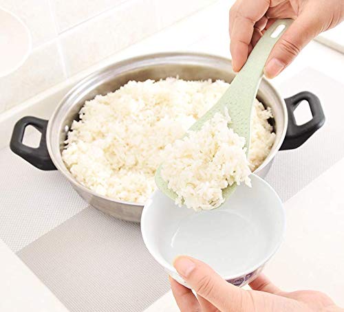 WOIWO 4 PCS Creative Kitchen Rice Scoop With Wheat Straw Rice Spoon Tableware Electric Rice Cooker Rice Shovel Electric Rice Cooker Rice Shovel