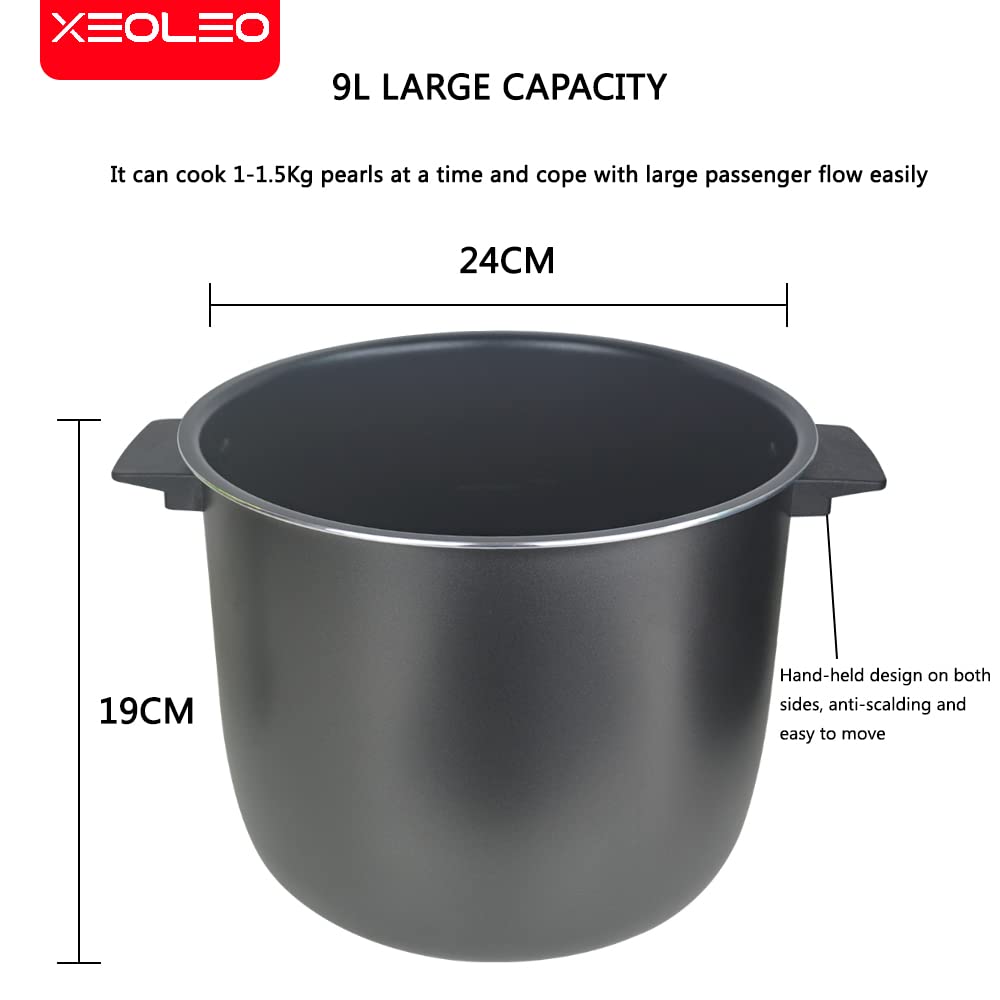 XEOLEO 9L Tapioca cooker Boba cook machine Non-Stick Pot Mochi maker 1300W Pearl Cooker Pot Sago Cooker