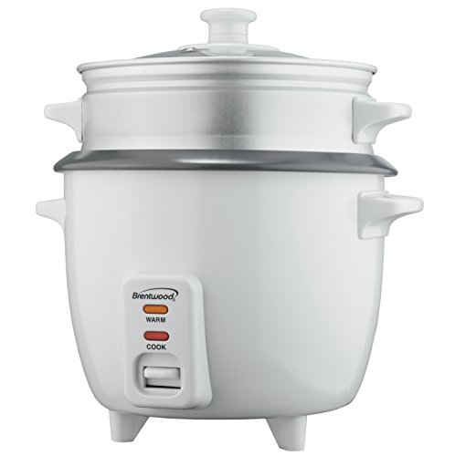 Brentwood Rice Cooker and Food Steamer 700-Watt, 10-Cup, White