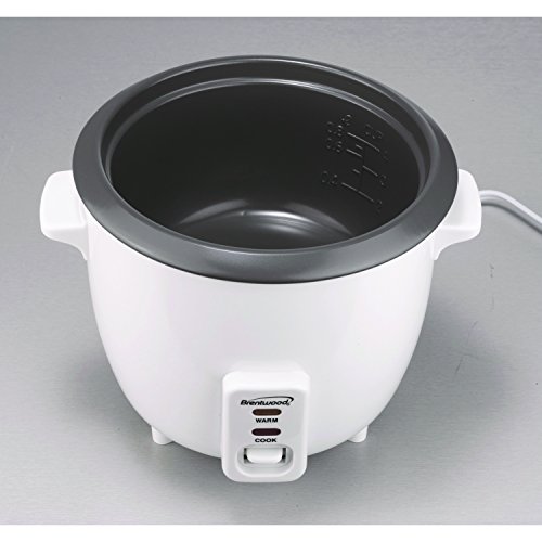 Brentwood Rice Cooker and Food Steamer 700-Watt, 10-Cup, White