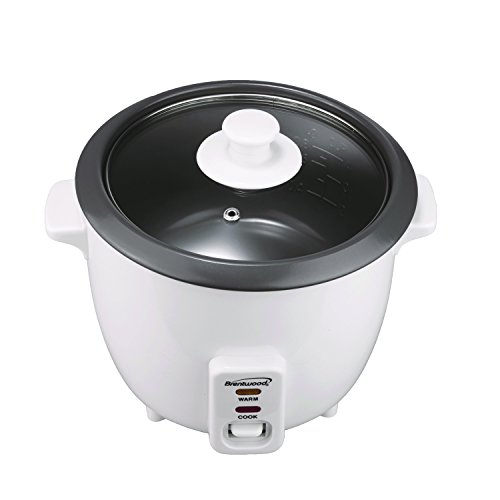 Brentwood Rice Cooker and Food Steamer 700-Watt, 10-Cup, White