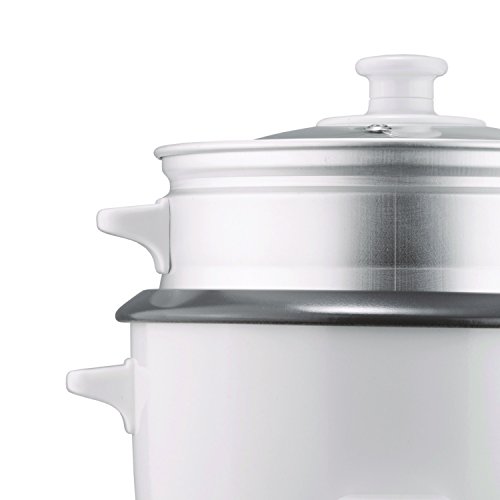 Brentwood Rice Cooker and Food Steamer 700-Watt, 10-Cup, White