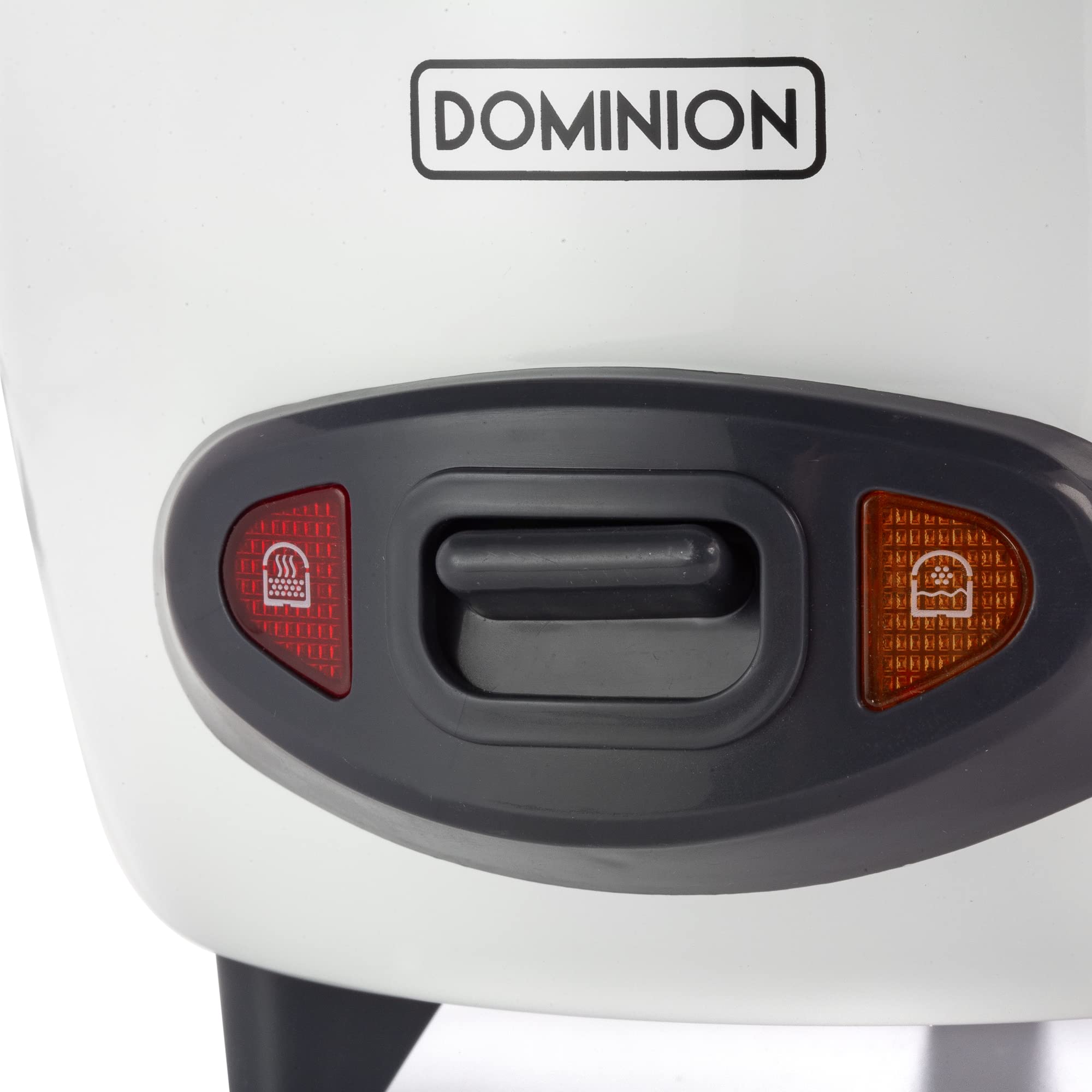 Dominion 6-Cup Cooked (3 Uncooked) Electric Rice Cooker with Removable Nonstick Pot & Food Steamer, One Touch Operation, Warm Mode, With Measuring Cup & Spatula & Recipe Book, Perfect For Rice, Soups, Stews, Grains, Oatmeal - White