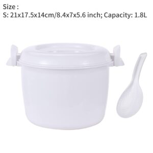 Chyoo Microwave Rice Steamer Cooker with Rice Paddle Microwave Food Container White Small One Size