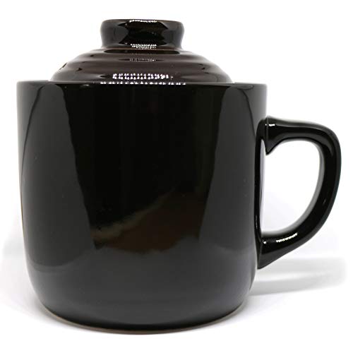 Rice Cooking Mug (Black) for 1 Cup, Microwave Rice Cooker (Japan Import)