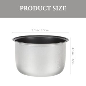 Housoutil Rice Cooker Inner Pot Non-stick Rice Cooker Pot Aluminum Alloy Instants Pot Electric Rice Inner Tank Interior Cooking Pot Dishwasher Oven Safe for Home Kitchen Silver