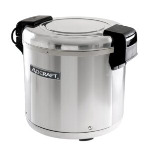 adcraft rw-e50 50 cup rice warmer with removable inner pot, stainless steel, 100-watts, 120v