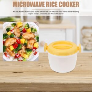 Microwave Rice Cooker, Microwave Steamer Bowl Pasta Cooker Noodle Fish Vegetable Veggie Steaming Bowl for Soup Rice Chicken 20x15.5cm (Random Color)