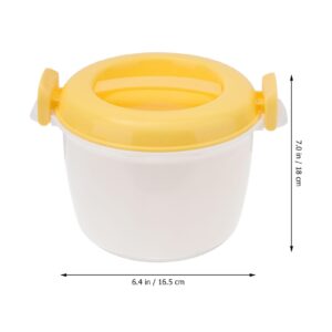 Microwave Rice Cooker, Microwave Steamer Bowl Pasta Cooker Noodle Fish Vegetable Veggie Steaming Bowl for Soup Rice Chicken 20x15.5cm (Random Color)