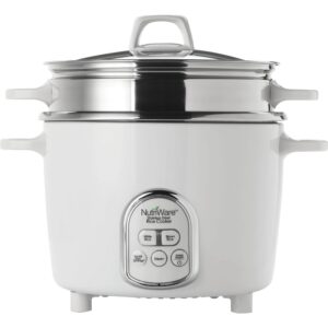 14 cup digital rice cooker white stainless steel ready indicator light