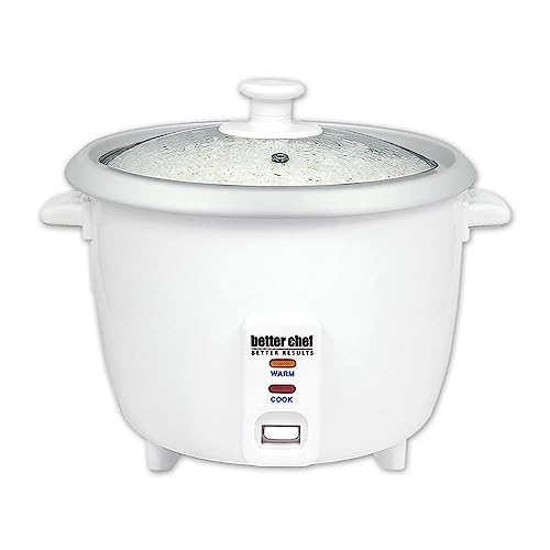 Better Chef Rice Cooker | 8-cup raw | 16-cup cooked | Removable Bowl | Paddle & Measuring Cup