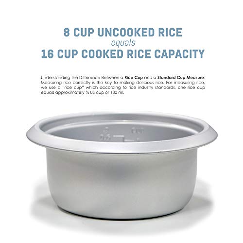 Maxi-Matic Rice Cooker, 16 Cup, White