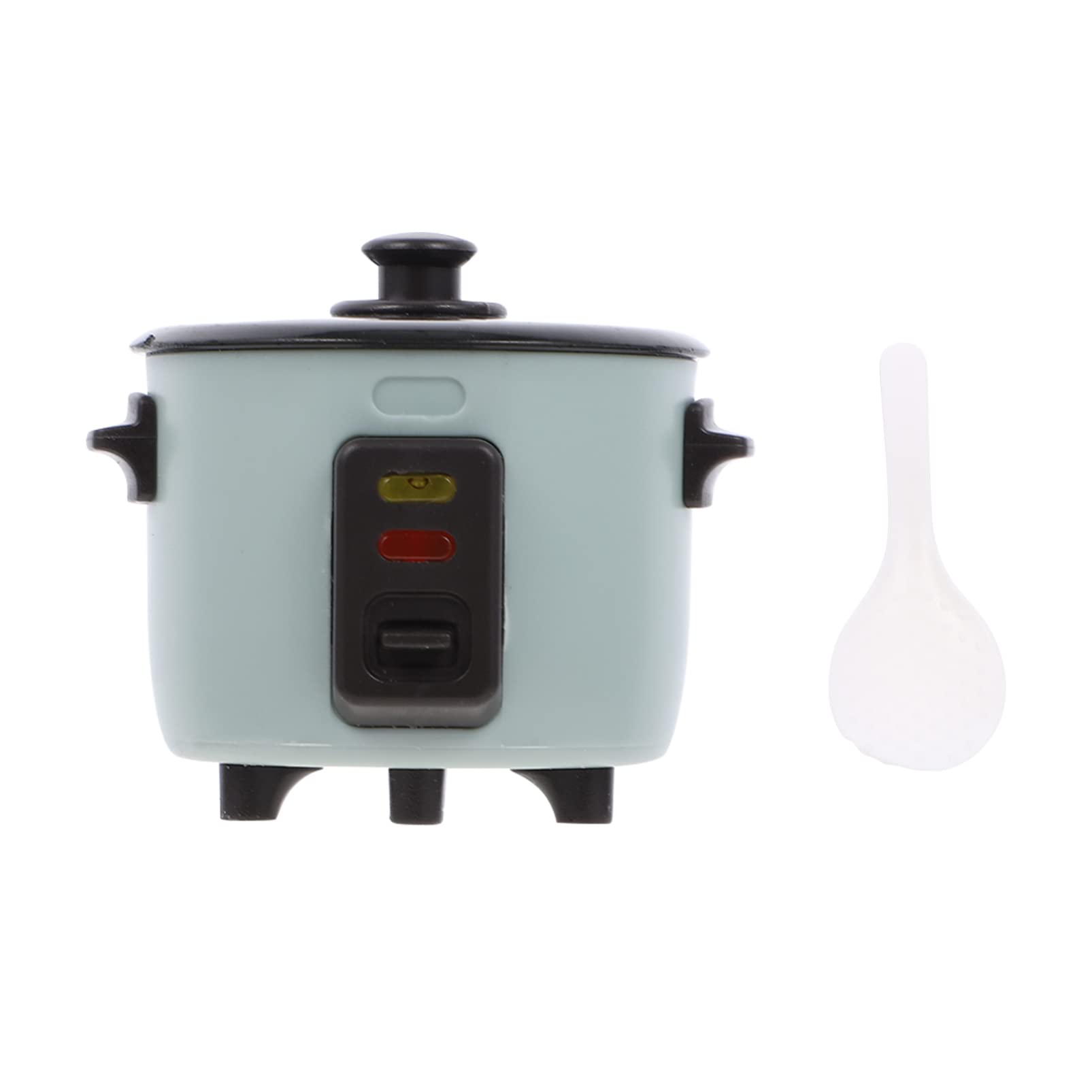 Kisangel Dollhouse Rice Cooker Miniature Rice Cooker Model Simulation Kitchen Appliance for Mini Play Food