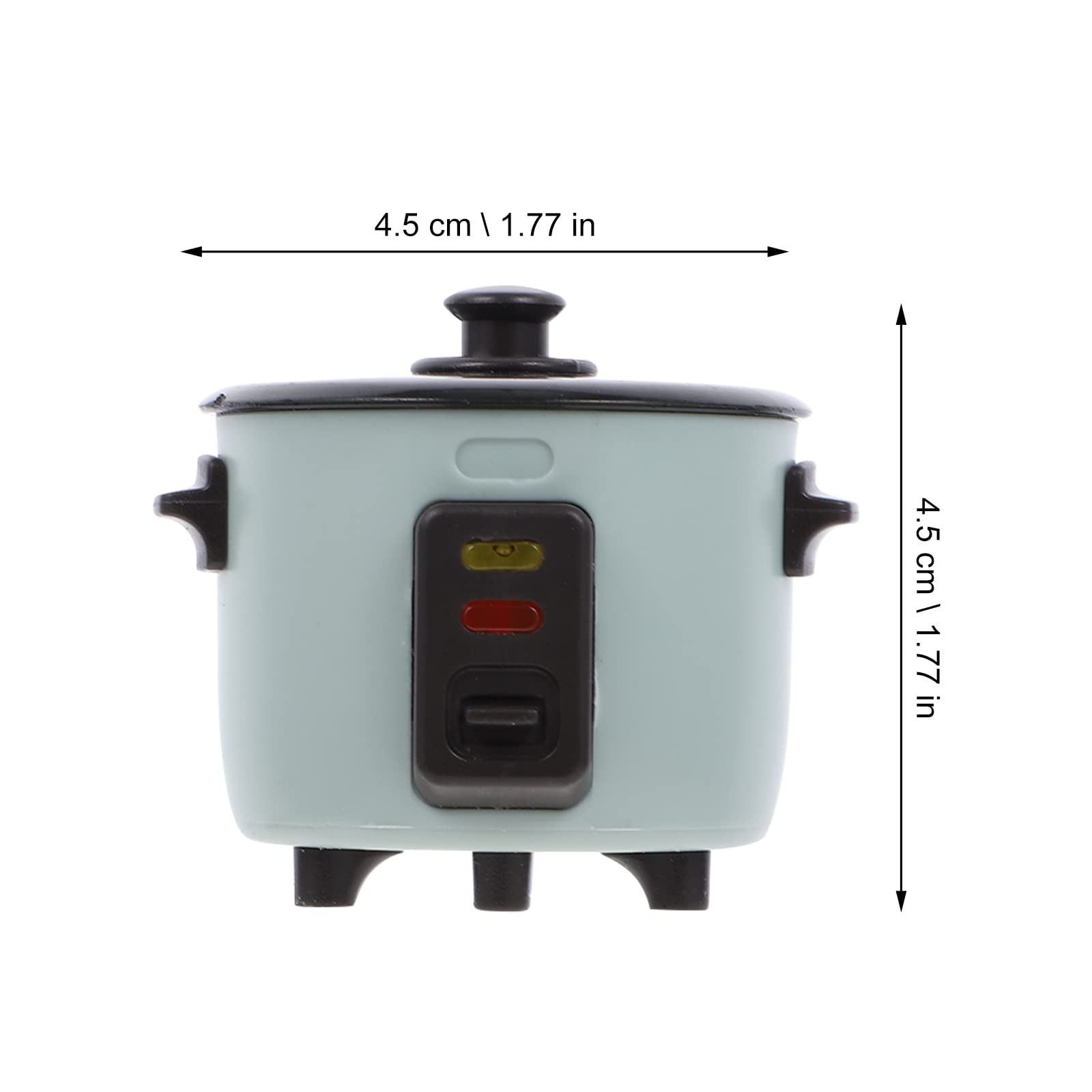 Kisangel Dollhouse Rice Cooker Miniature Rice Cooker Model Simulation Kitchen Appliance for Mini Play Food