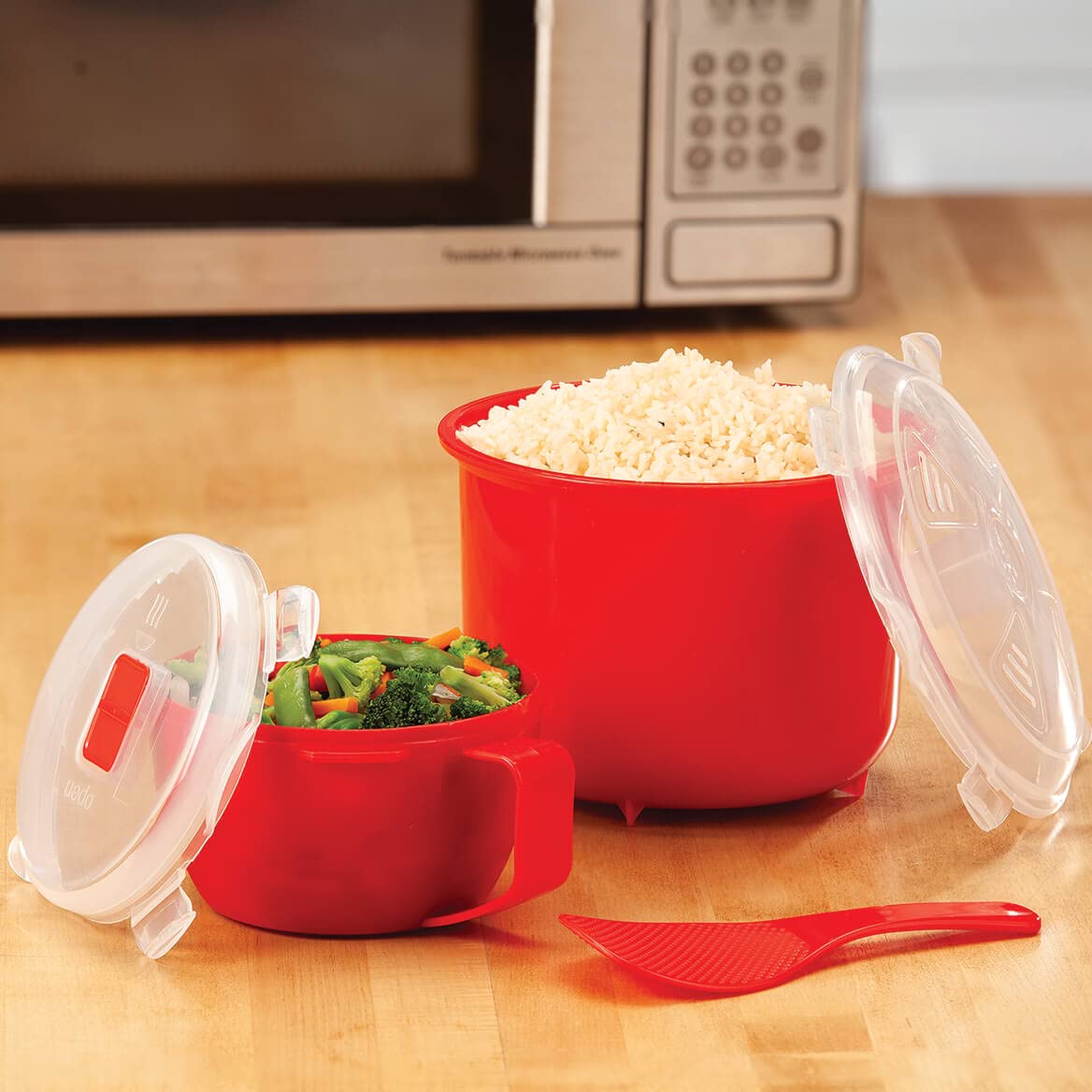 Microwave Rice Cooker and Handled Bowl by Chef's Pride