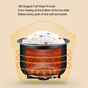 2L Mini Rice Cooker, Multi Functional Portable Small Electric Grain Cooker High Temperature Protection, for Home Dormitory