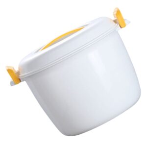 osaladi 1l microwave rice cooker mini rice cooker steamer keep warm function for soups stews grains oatmeal yellow