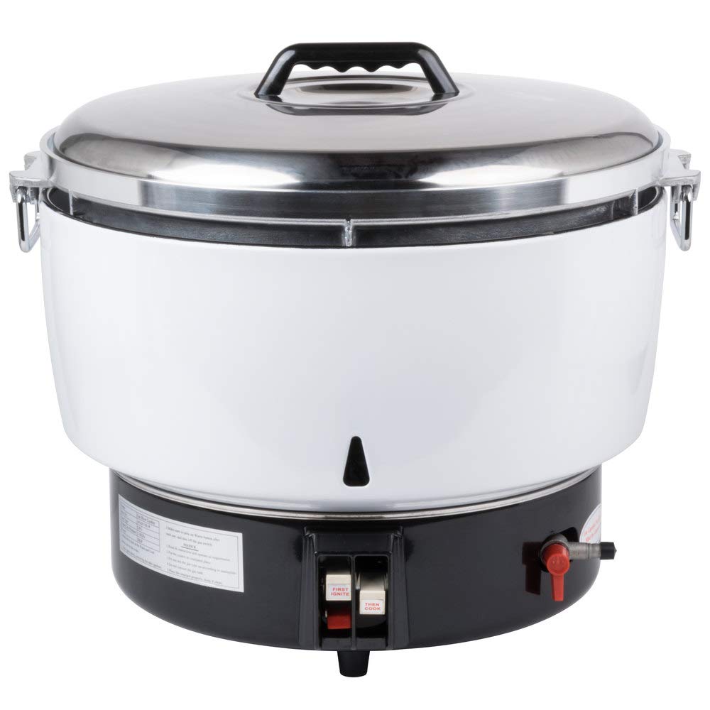 Avantco GRCNAT Natural Gas 110 Cup (55 Cup Raw) Gas Rice Cooker - 14,000 BTU