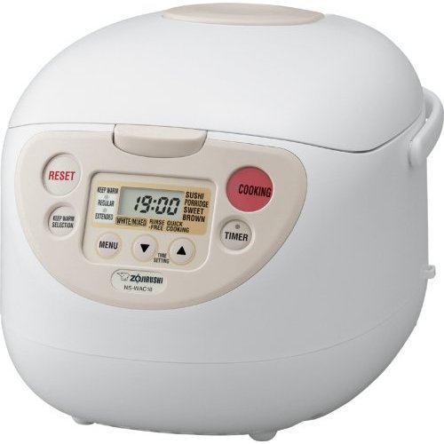 Zojirushi NS-WAC10WB Fuzzy Logic 5.5-Cup Rice Cooker and Warmer