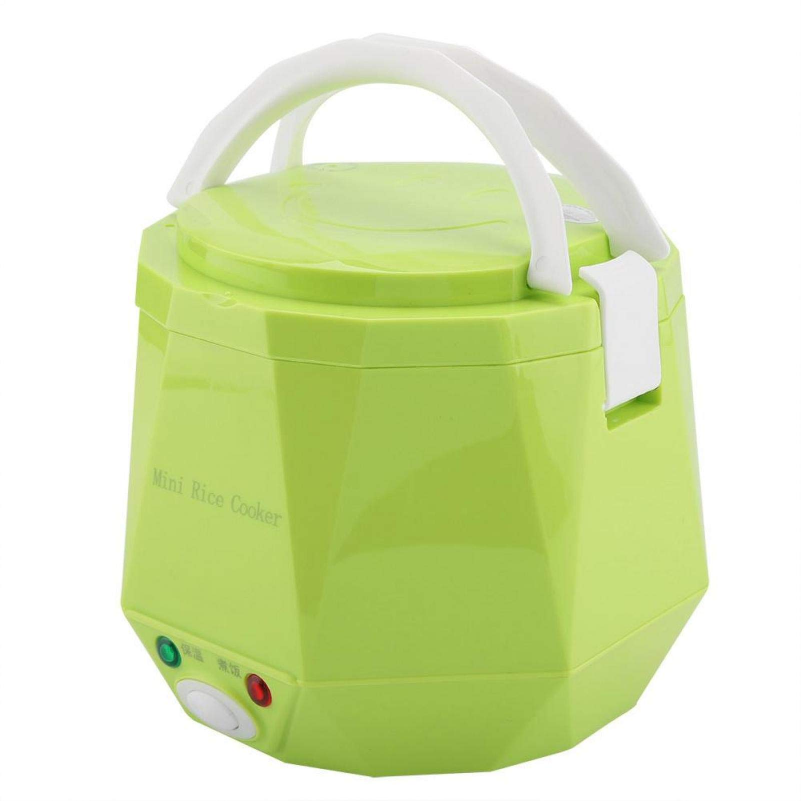 1.3L 24v 180w Electric Lunch Electric Rice Cooker Box Mini USB Rice Cooker Removable Food Grade Double Safety Buckle Cook Rice,Porridge, Nutritious Eggs,Warm Dishes for Home Car Truck Outdoor (Green)