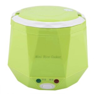 1.3L 24v 180w Electric Lunch Electric Rice Cooker Box Mini USB Rice Cooker Removable Food Grade Double Safety Buckle Cook Rice,Porridge, Nutritious Eggs,Warm Dishes for Home Car Truck Outdoor (Green)