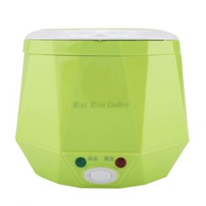 1.3L 24v 180w Electric Lunch Electric Rice Cooker Box Mini USB Rice Cooker Removable Food Grade Double Safety Buckle Cook Rice,Porridge, Nutritious Eggs,Warm Dishes for Home Car Truck Outdoor (Green)