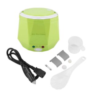 1.3L 24v 180w Electric Lunch Electric Rice Cooker Box Mini USB Rice Cooker Removable Food Grade Double Safety Buckle Cook Rice,Porridge, Nutritious Eggs,Warm Dishes for Home Car Truck Outdoor (Green)