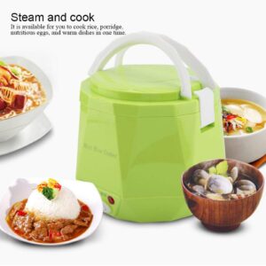 1.3L 24v 180w Electric Lunch Electric Rice Cooker Box Mini USB Rice Cooker Removable Food Grade Double Safety Buckle Cook Rice,Porridge, Nutritious Eggs,Warm Dishes for Home Car Truck Outdoor (Green)