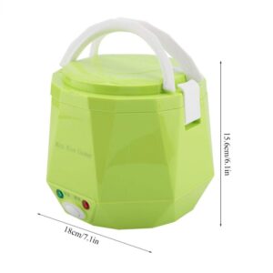 1.3L 24v 180w Electric Lunch Electric Rice Cooker Box Mini USB Rice Cooker Removable Food Grade Double Safety Buckle Cook Rice,Porridge, Nutritious Eggs,Warm Dishes for Home Car Truck Outdoor (Green)