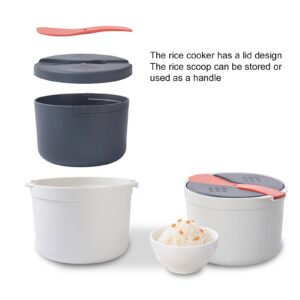 Kitchen Cookware, 2-Layer Rice Cooker Kitchen Supplies High Temperature for Microwave Oven