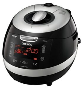 cuckoo crp-hz0683fr multifunctional and programmable electric induction heating pressure rice cooker, fuzzy logic and intelligent cooking algorithm – 6 cups, red