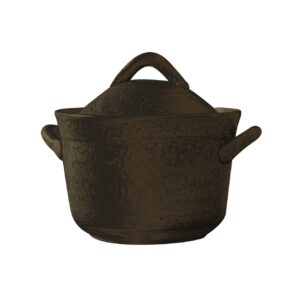 Japanese Donabe Cocer Rice Cooking Clay Pot, 3 Go, 2200cc, Black