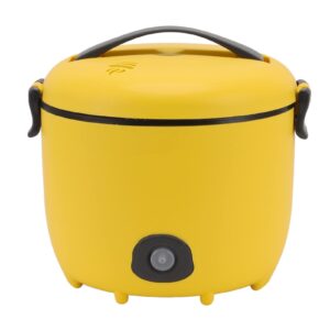 mini electric rice cooker, small grain cooker stick proof even heating 2l multi functional for soup for home (us plug 110v)