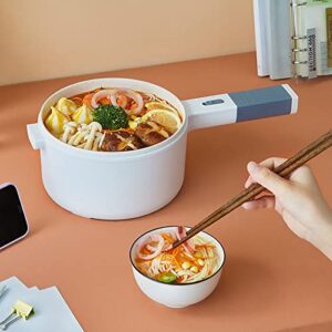 Electric Noodles Cooker, 1.6L Nonstick Liner Electric Pot Temperature Control for Dormitory for Home (Voltage: 110V upgrade [US plug])