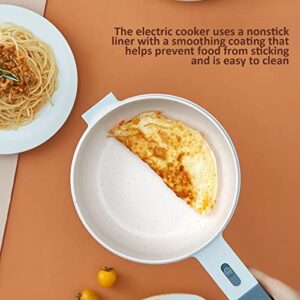 Electric Noodles Cooker, 1.6L Nonstick Liner Electric Pot Temperature Control for Dormitory for Home (Voltage: 110V upgrade [US plug])