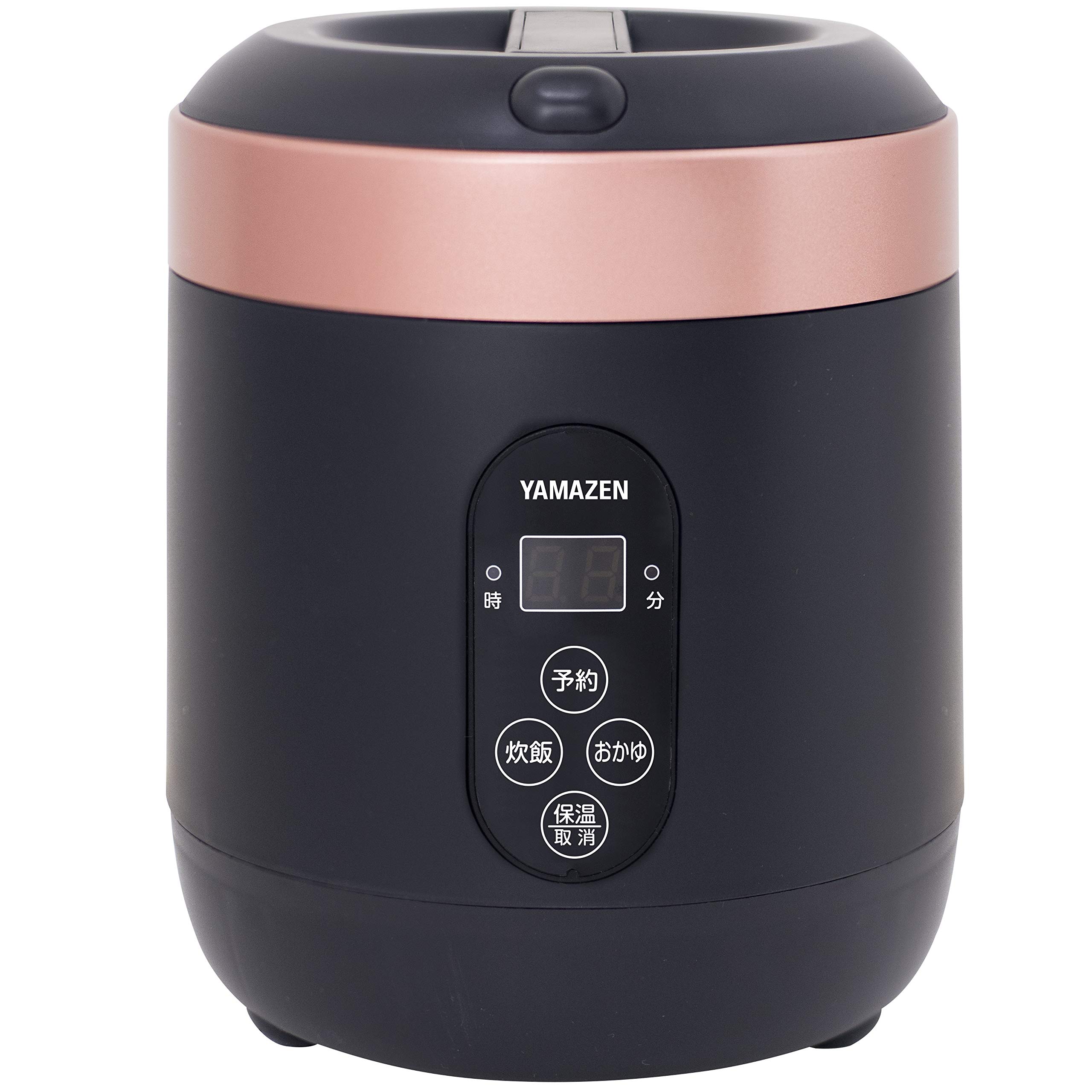 [Yamazen] Rice cooker 0.5-1.5 go Microcomputer-type small mini rice cooker with rice cracker mode for warm living Reservation function Black YJG-M150 (B) Japan Import