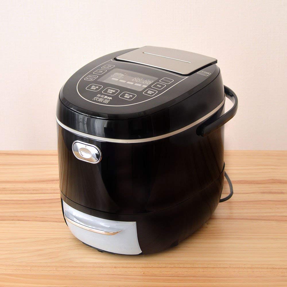 THANKO Rice cooker"Carbohydrate Cut Rice Cooker" (6Go / 900g) LCARBRCK (BLACK)【Japan Domestic genuine products】