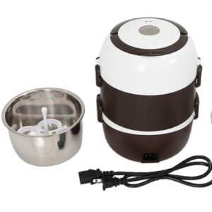 food steamer 3 layers portable micro electric lunch box food heated warmer steamer rice cooker pot style rice cooker (2l)