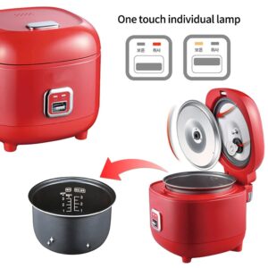 Rice Cooker For 3 People CUPS Steamer (Red)